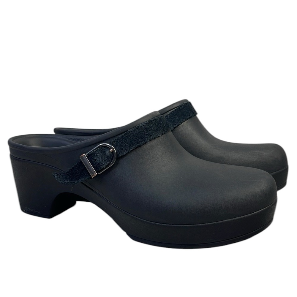 Crocs Dual Comfort Black Clogs  Mule Women Slip On Shoes Sz 8